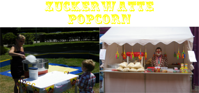 Zuckerwatte Popcorn Verleih Süsswaren im Zirkus Hamburg Sommerfest